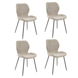 Ensemble de 4 chaises de salle à manger Argo Bouclé sable 