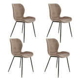 Ensemble de 4 chaises de salle à manger Argo Velours champagne 