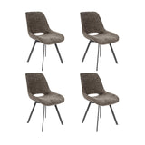 Ensemble de 4 chaises de salle à manger Riviera Rich Taupe pivotantes 