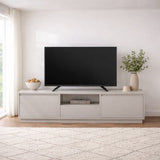TV Meubels - TV Meubel Grijs Melamine - drie kastjes - 160x42x29,5 cm - Flare - Dimehouse
