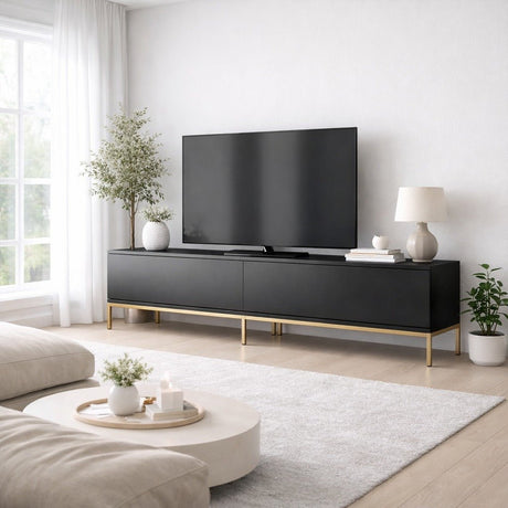 Meubles de télévision Lord Black Gol Mélamine 180x47x30 cm