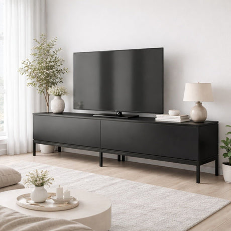 Meubles de télévision Lord Black Mélamine 180x47x30 cm