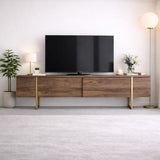 Meubles de télévision de luxe en or mélamine 180x50x30 cm