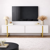 Meuble TV blanc en mélamine Blitz 50x180x29,5 cm 