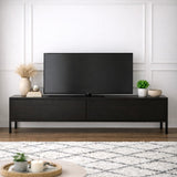 Meuble TV Noir Mélamine Blitz 50x180x29,5 cm 