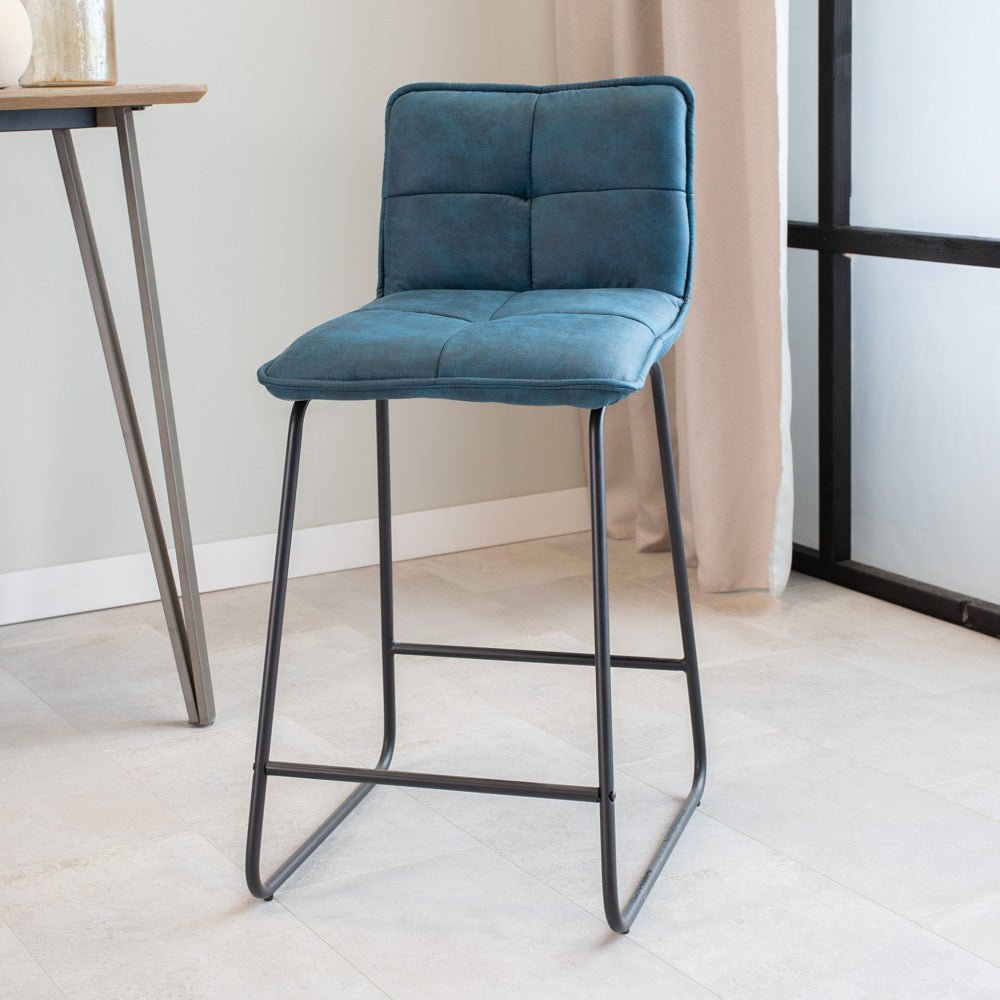 Jelle Tabouret De Bar Industriel Turquoise