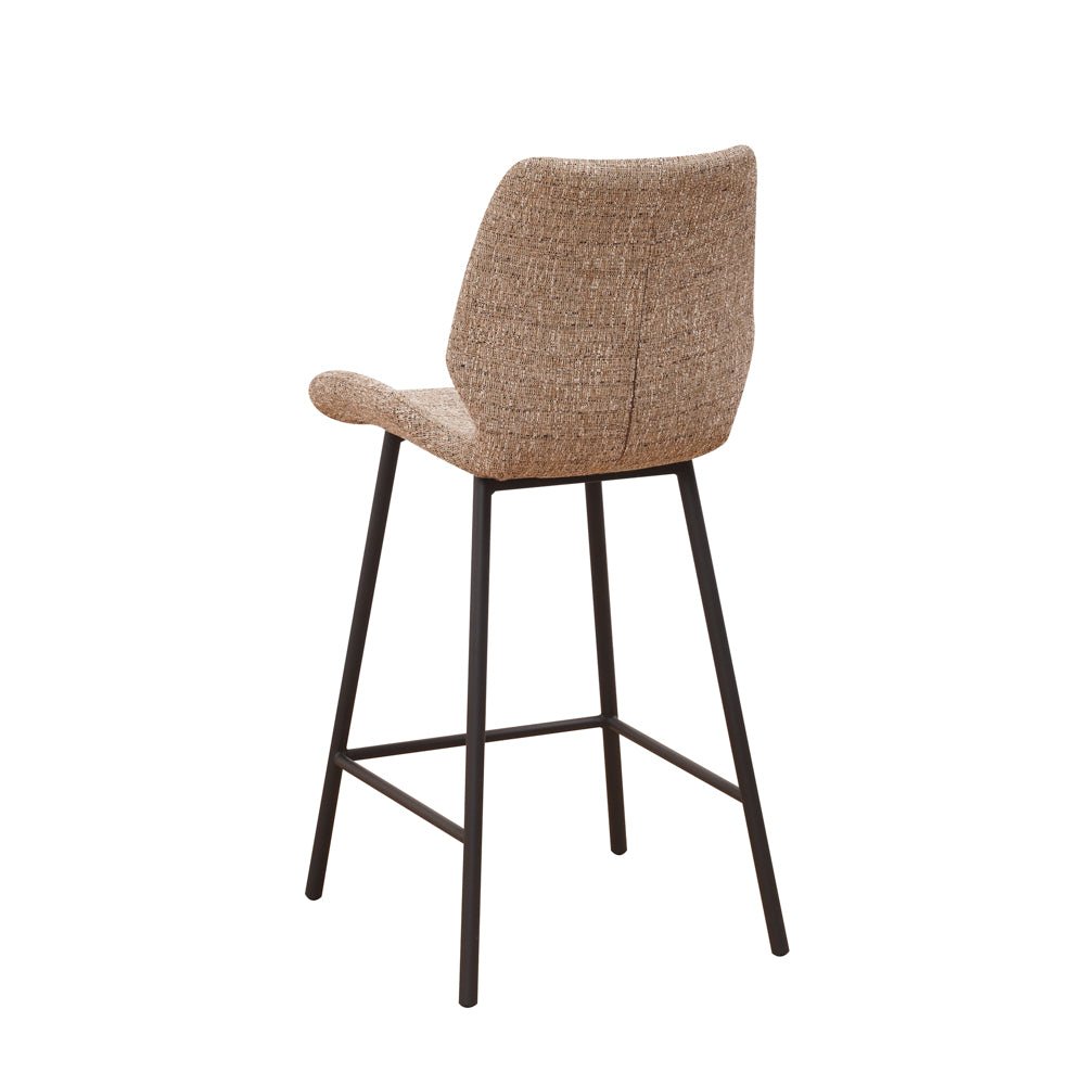 Beau Tabouret De Bar Industriel Chenille Beige