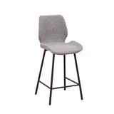 Beau Tabouret De Bar Industriel Chenille Gris