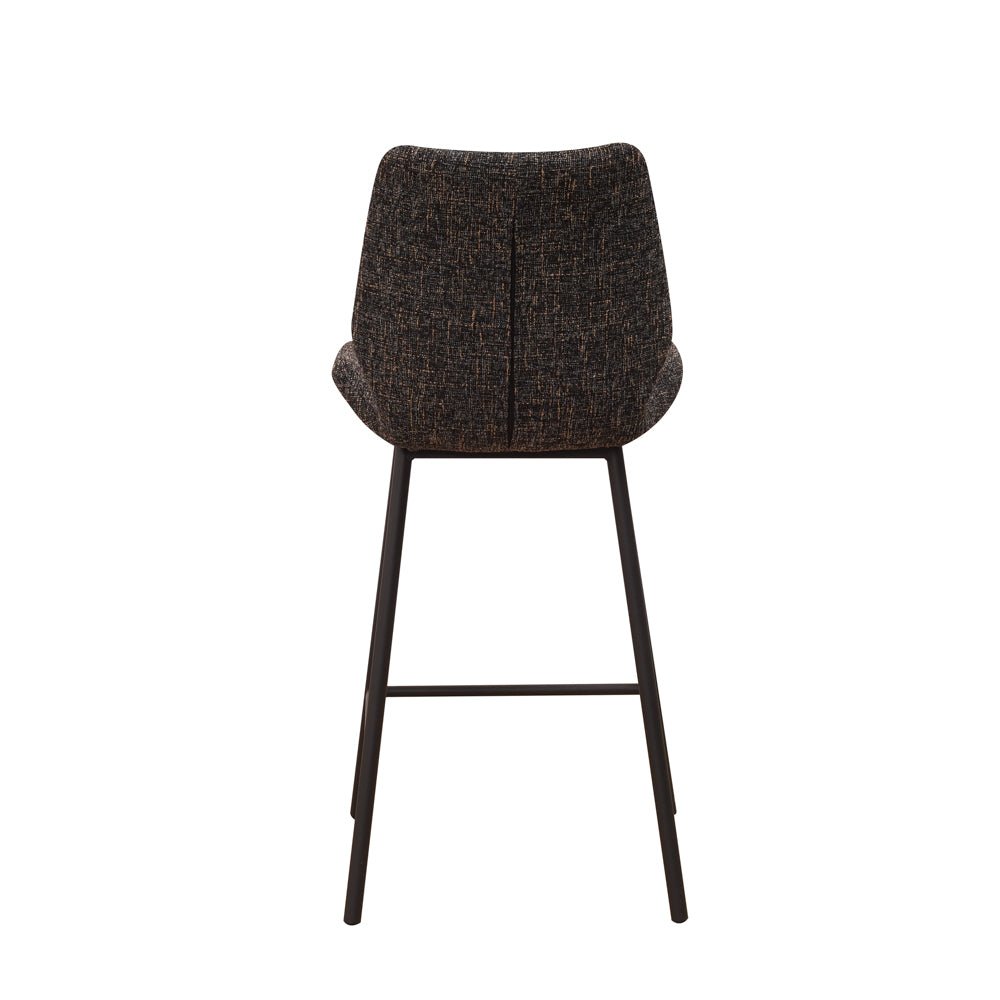 Beau Tabouret De Bar Industriel Chenille Noir