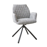 Novan chaise salle à manger chenille gris