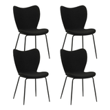 Chaise de salle à manger Sia Bouclé Noir