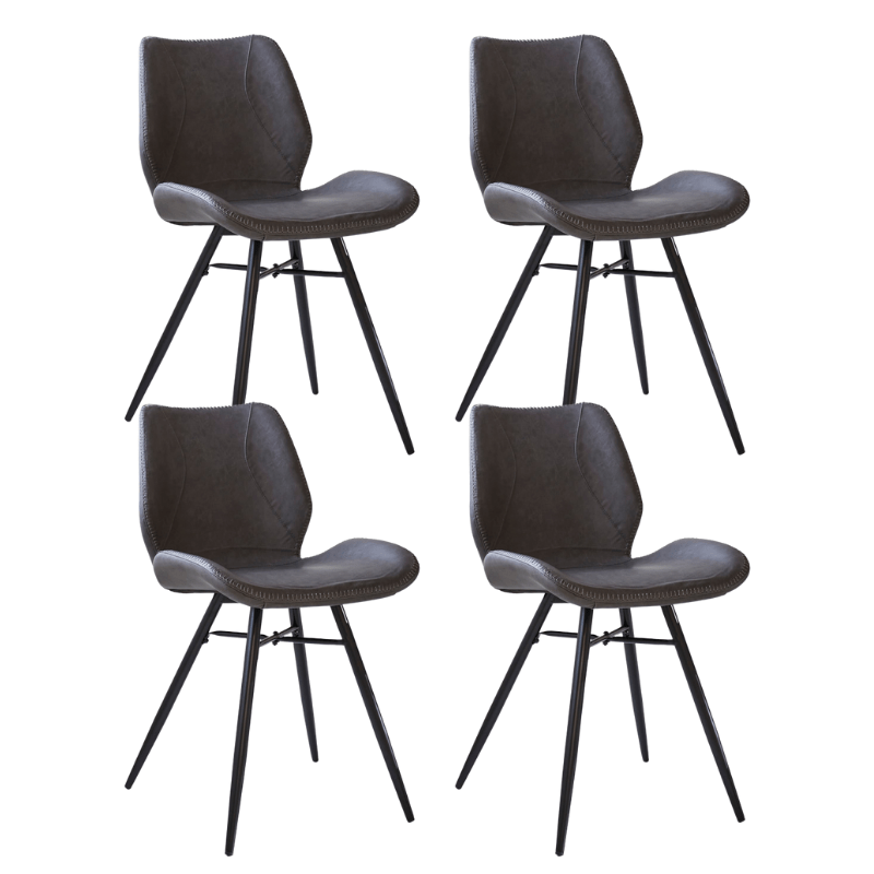 Beau Chaise Salle A Manger Industrielle Gris