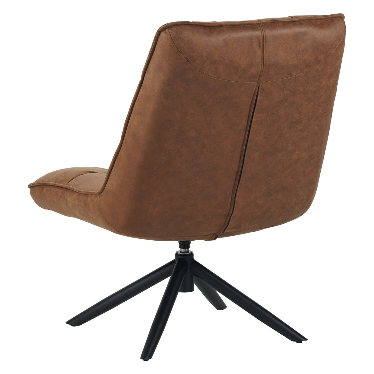 Fauteuil pivotant Yuki eco leather cognac