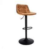 Tabouret de bar Reece eco cuir cognac