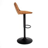 Tabouret de bar Reece eco cuir cognac