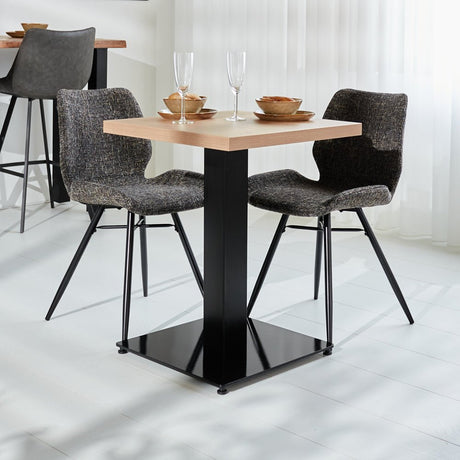 Bistrotafels - Bistrotafel Robin vierkant melamine rustiek eiken - Dimehouse