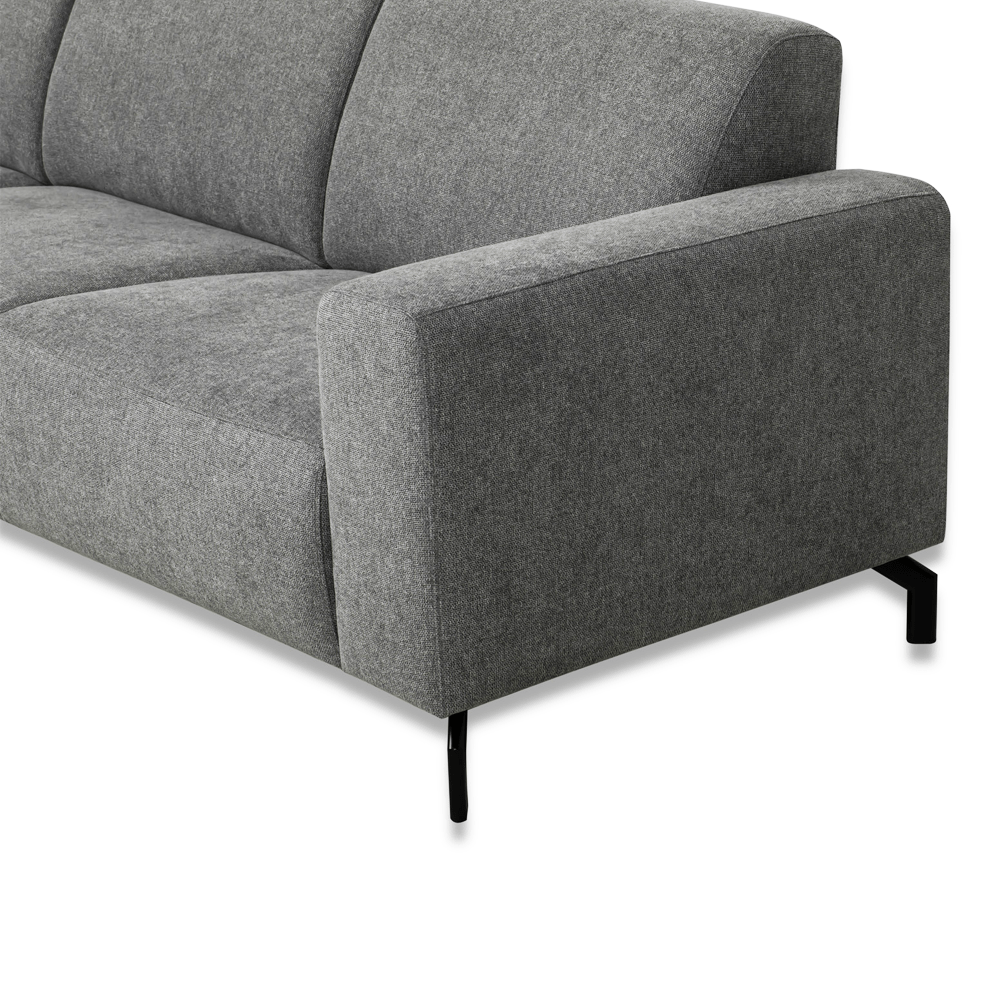 Fabric de canapé d'angle industriel gris Vérone à droite