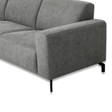 Fabric de canapé d'angle industriel gris Vérone à droite
