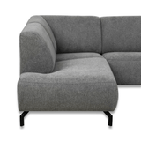 Fabric de canapé d'angle industriel gris Vérone à droite