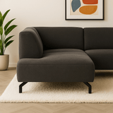 Fabric de canapé d'angle industriel Anthracite Vérone gauche