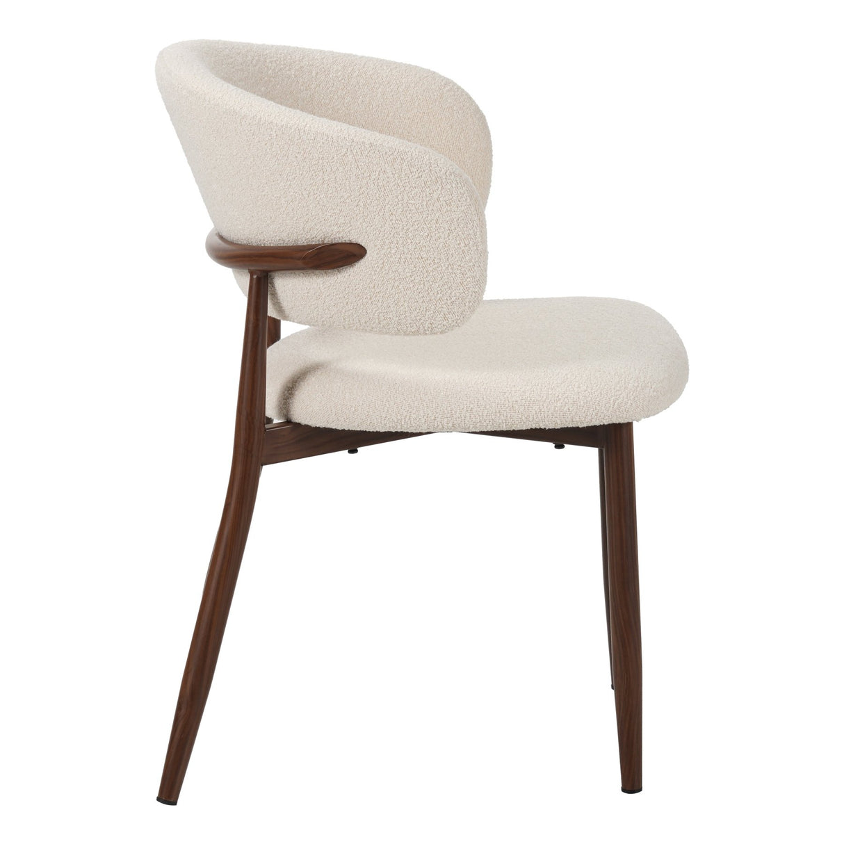 Japandi Eetkamerstoel Yuka Beige - Walnootlook Frame