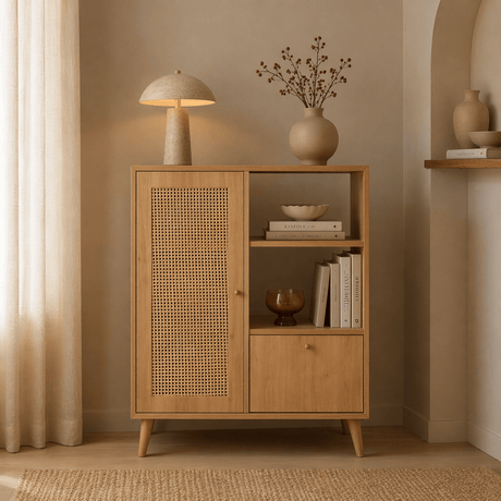 Armoire murale Hazeran Multi Oak Beech Wood 40x110x cm