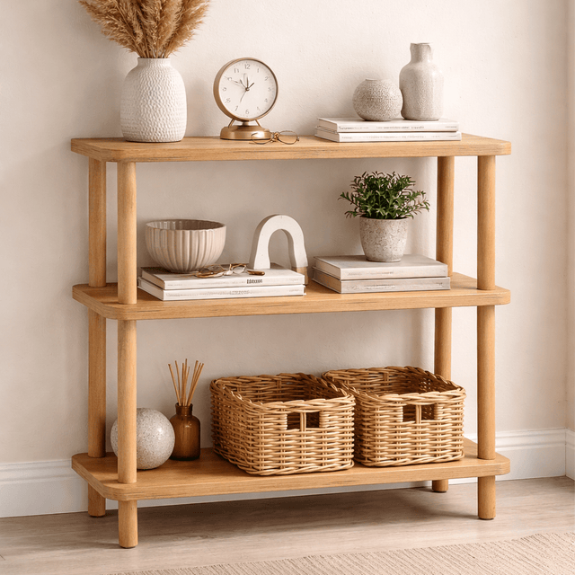 Wandkasten - Wandkast Step Atlantisch Dennenhout Melamine 80x75x28 cm - Dimehouse