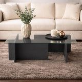 Table basse en verre anthracite Opal 105x65 cm 