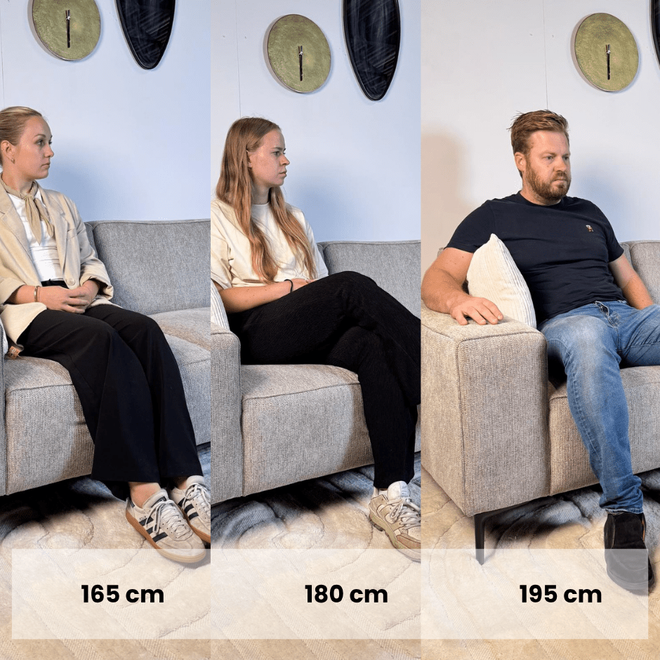 Canapé d'angle Ravi – Chenille Mêlée Gris – Droit 