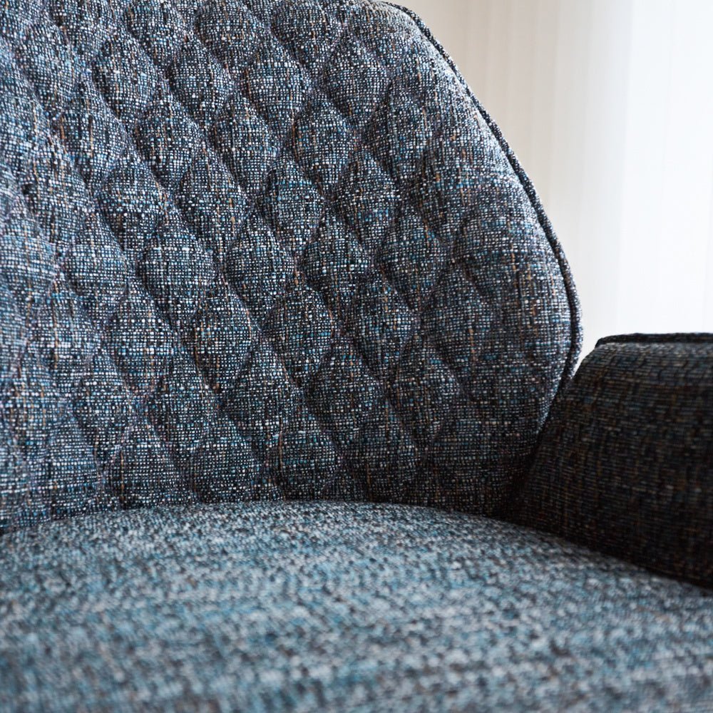 Barkruk Novan chenille Dimehouse Blauw LxBxH 75x58x54 Stof Sfeerfoto kleurstaal