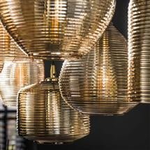 Lampe suspendue Faye DH Intérieur Verre couleur ambre Verre couleur ambre Détail photo d'ambiance