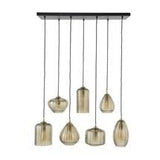 Lampe suspendue Faye DH Intérieur Verre couleur ambre Verre couleur ambre Photo blanche vue de face