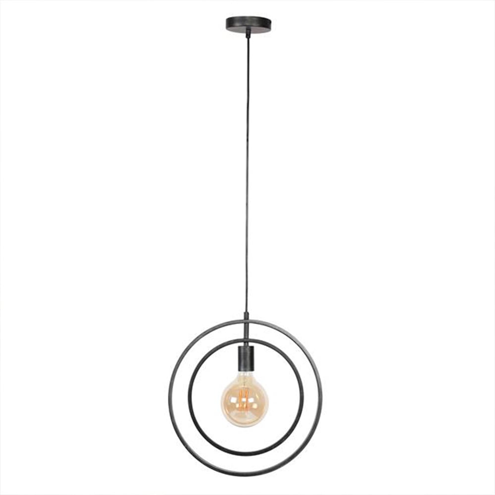 Hanglamp Otan DH Interior Charcoal LxBxH 46x46x10 Metaal Witfoto vooraanzicht