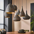 Lampe suspendue Kristin DH Intérieur Marron LxlxH 91x45x36 Noir marron Photo d'ambiance vue de face diagonale