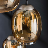 Hanglamp Felien Amber DH Interior Amber color glas LxBxH 59x59x32 Glas Sfeerfoto detail