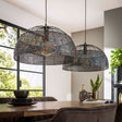 Lampe suspendue Jessica DH Intérieur Marron LxlxH 63x63x43 Noir marron Photo d'ambiance vue de face diagonale