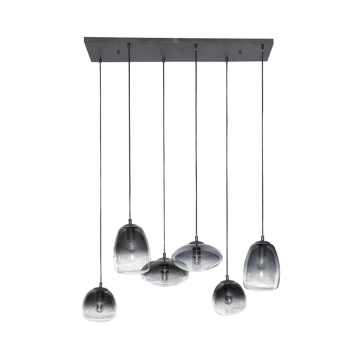 Hanglamp Larissa DH Interior Zwart LxBxH 95x40x37 Metaal Witfoto vooraanzicht