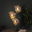 Lampe suspendue Rocks DH Intérieur Chromé LxlxH 91x41x37 Verre Photo d'ambiance vue de face diagonale