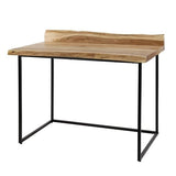 Bureau Aberdeen DH Intérieur Acacia LxlxH 115x75x18 Bois d'acacia Photo blanche vue de face diagonale