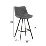 Juno Tabouret De Bar Industriel Gris