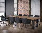 Table à manger Tristan DH Intérieur Acacia LxlxH 308x117x10 Bois d'acacia Photo d'ambiance vue de face diagonale
