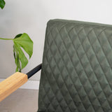 Fauteuil Lars Dimehouse Groen LxBxH 68x64x39 Kunstleer Sfeerfoto detail