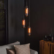 Lampe suspendue Amy DH Intérieur Noir LxlxH 81x63x24 Métal Photo d'ambiance vue de face diagonale