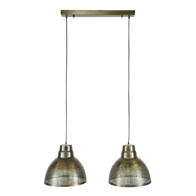 Lampe à suspension Luisa DH Intérieur Bronze LxlxH 79x42x37 Bronze Blanc photo vue de face