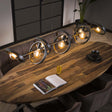 Lampe suspendue Otan DH Intérieur Charbon LxlxH 168x44x19 Métal Photo d'ambiance vue de face diagonale