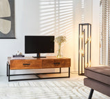 Meuble TV Emma Dimehouse Marron LxlxH 148x82x52 Bois de manguier Photo d'ambiance vue arrière