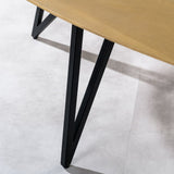Table à manger Miami DH Intérieur Marron Bois de manguier Détail de la photo d'ambiance