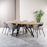 Table à manger Miami DH Intérieur Marron Bois de manguier Photo d'ambiance en situation