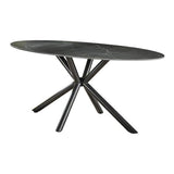 Table à manger Sophie DH Intérieur Noir LxlxH 189x99x9 Céramique Blanc photo vue de face diagonale