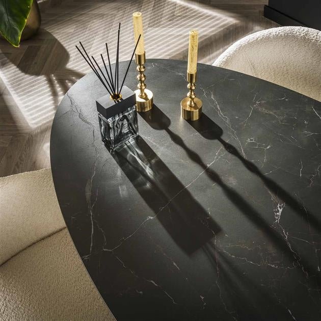 Table à manger Sophie DH Intérieur Noir LxlxH 189x99x9 Céramique Détail photo d'ambiance